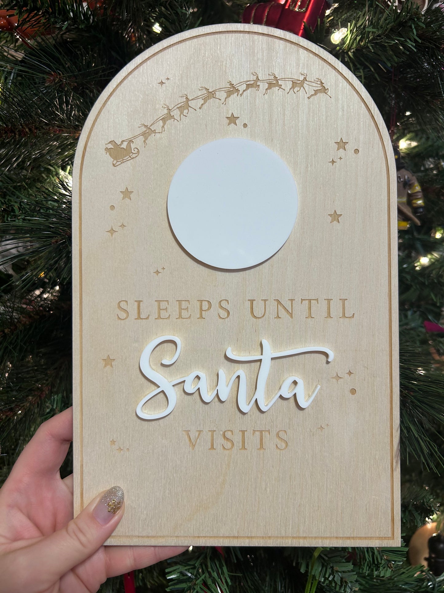 Sleeps Until Santa Visits Board