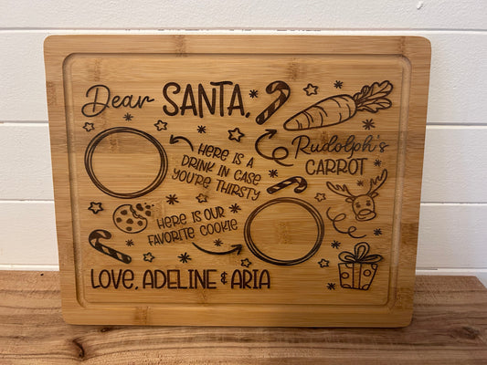 Cookies for Santa Bamboo Board