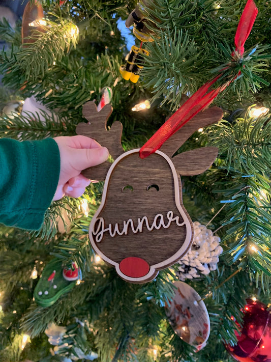Personalized Reindeer Ornament