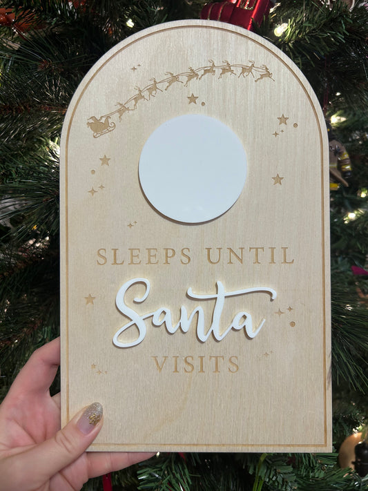 Sleeps Until Santa Visits Board